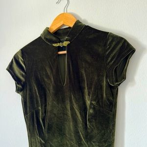 Reformation vintage dress - velvet green